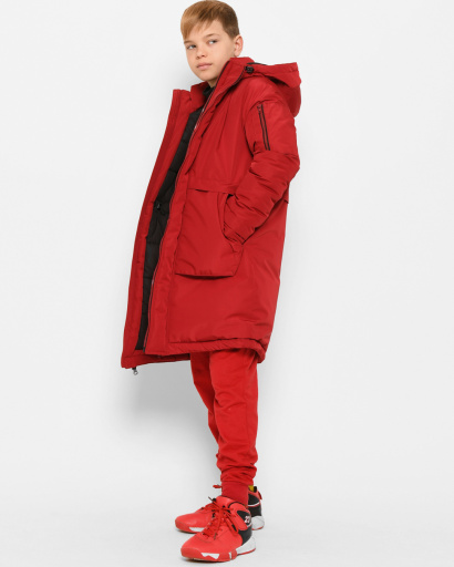 Червона зимова куртка для хлопчика 43501, Колір: Червоний, Розмір: 128, зображення 5