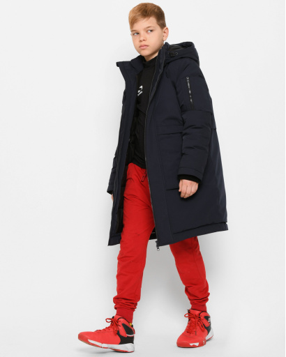 Синя зимова куртка для хлопчика 43502, Колір: Синій, Розмір: 128, зображення 6
