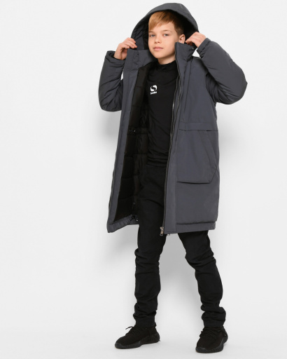 Зимова підліткова куртка для хлопчика 43503, Колір: Графіт, Розмір: 122, зображення 2