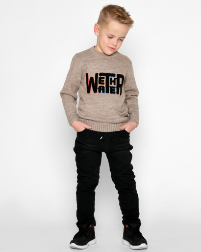 Детский бежевый свитер "Weather" 53236, Цвет: Бежевый, Размер: 110, изображение 4