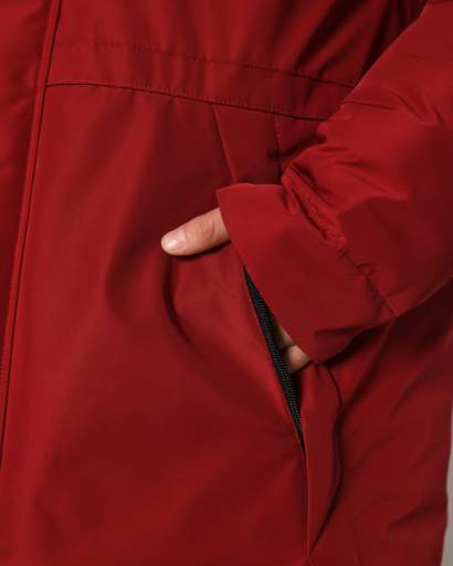 Зимова червона куртка на пуху для хлопчика 54349, Колір: Червоний, Розмір: 146, зображення 4