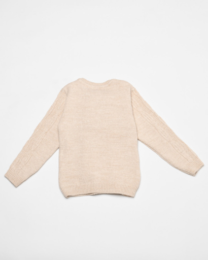 Дитячий светр з вишивкою "Tiger" 53245, Колір: Бежевий, Розмір: 92, зображення 2