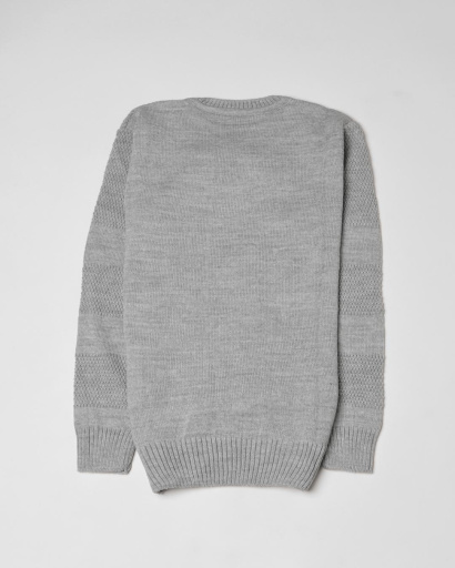 Підлітковий в'язаний светр 53287, Колір: Сірий, Розмір: 140, зображення 2