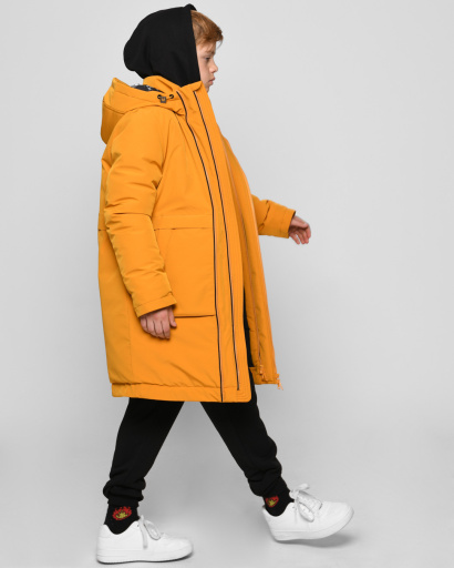 Жовта зимова куртка для хлопчика 45002, Колір: Гірчиця, Розмір: 116, зображення 6