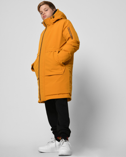 Жовта зимова куртка для хлопчика 45002, Колір: Гірчиця, Розмір: 116, зображення 7