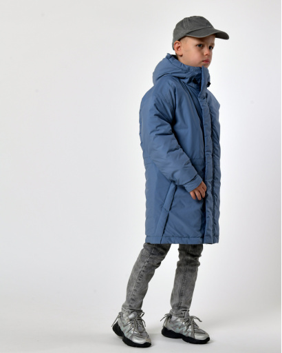 Зимова синя куртка на пуху для хлопчика 56023, Колір: Джинс, Розмір: 158, зображення 8