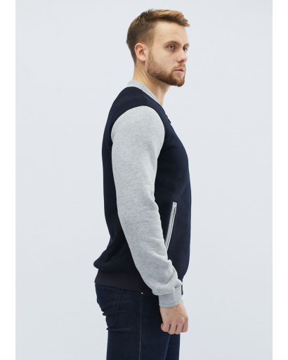 Мужской бомбер на флисе цвет синий 30114, Цвет: Синий, Размер: S, изображение 2