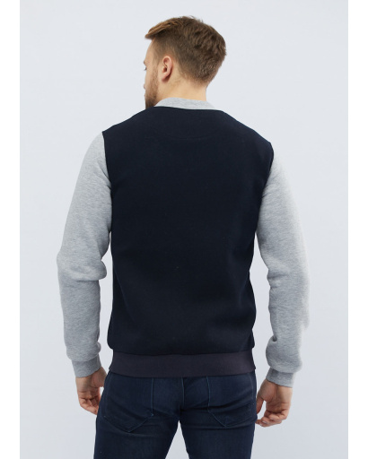 Мужской бомбер на флисе цвет синий 30114, Цвет: Синий, Размер: S, изображение 3