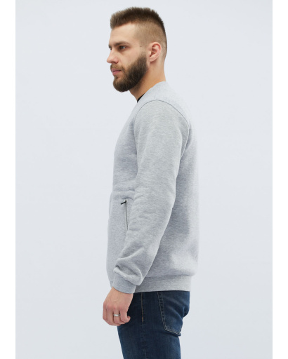 Мужской бомбер на флисе цвет серый 30054, Цвет: Серый, Размер: M, изображение 2