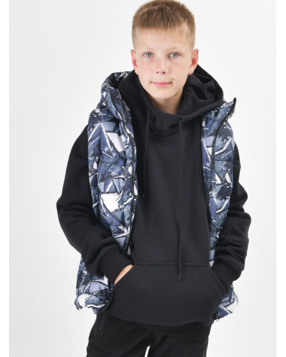 Детский яркий демисезонный жилет 55923, Цвет: Серый, Размер: 140 см, изображение 2