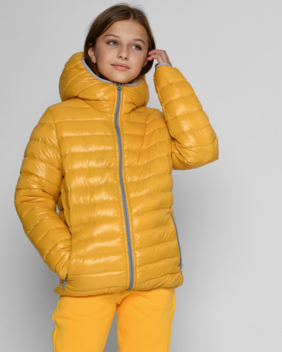Дитяча жовта демісезонна куртка 52214, Колір: Жовтий, Розмір: 122, зображення 3