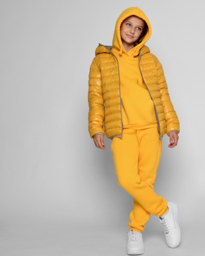 Дитяча жовта демісезонна куртка 52214, Колір: Жовтий, Розмір: 122, зображення 4