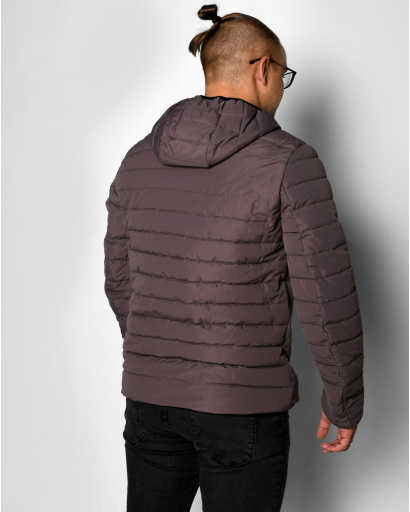 Мужская демисезонная коричневая куртка 53664, Цвет: Коричневый, Размер: S, изображение 2