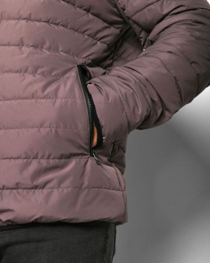 Мужская демисезонная коричневая куртка 53664, Цвет: Коричневый, Размер: S, изображение 3