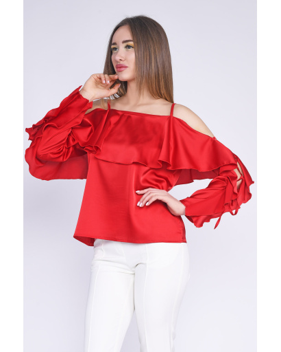 Блуза Letta М-31640-14 35684, Цвет: Красный, Размер: ONE SIZE, изображение 2