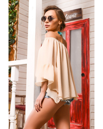 Блуза Carica BK-7399-10 32945, Цвет: Бежевый, Размер: L, изображение 4