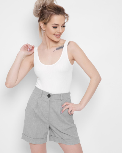 Білий трикотажний боді 43383, Колір: Білий, Розмір: M-L, зображення 3