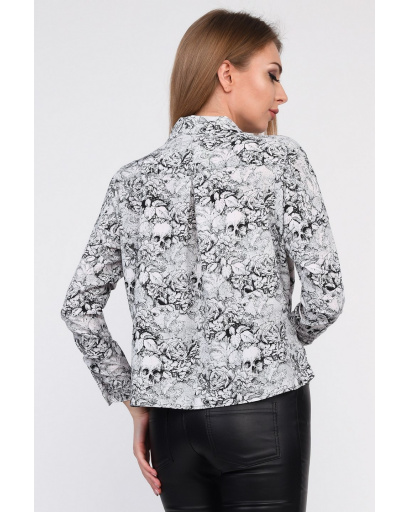 Стильна блуза оверсайз 35099, Колір: Синій, Розмір: XS, зображення 3