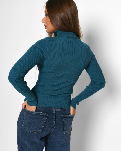 Трикотажный женский гольф 52411, Цвет: Морская волна, Размер: ONE SIZE, изображение 4