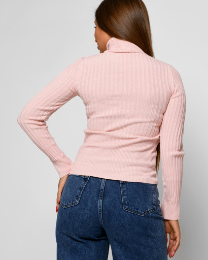 Жіночий пудровий гольф 52424, Колір: Пудровий, Розмір: ONE SIZE, зображення 2