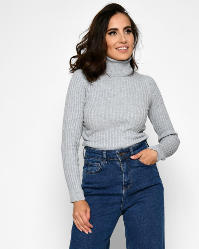 Женский серый гольф 52425, Цвет: Серый, Размер: ONE SIZE, изображение 3