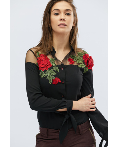 Блуза Carica ВК-7615-8 27905, Цвет: Черный, Размер: XS, изображение 3