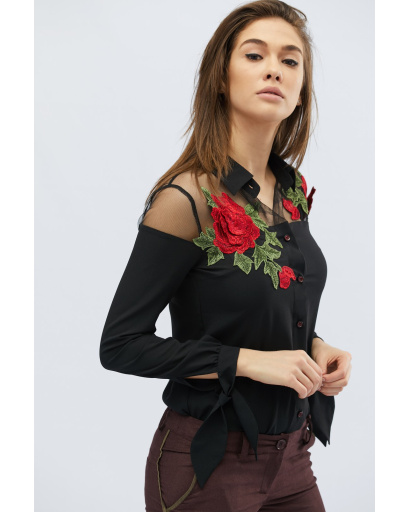 Блуза Carica ВК-7615-8 27905, Цвет: Черный, Размер: XS, изображение 4