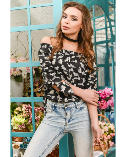 Блуза Carica BK-7483-8 33035, Цвет: Черный, Размер: XS, изображение 2