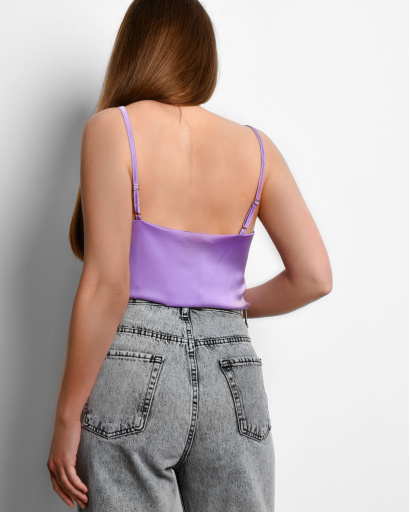 Шелковая блуза фиолетового цвета 53855, Цвет: Фиолетовый, Размер: S, изображение 2