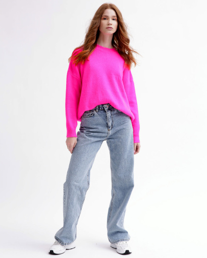 М'який малиновий жіночий светр 55778, Колір: Малина, Розмір: ONE SIZE, зображення 2