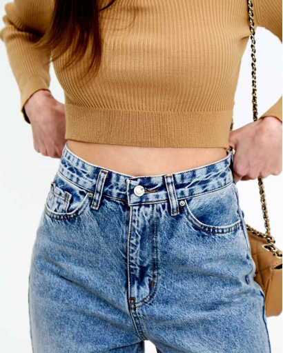 Вʼязаний бежевий светр на блискавці 55790, Колір: Бежевий, Розмір: ONE SIZE, зображення 6