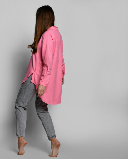 Тепла сорочка рожевого кольору 55188, Колір: Рожевий, Розмір: S, зображення 2