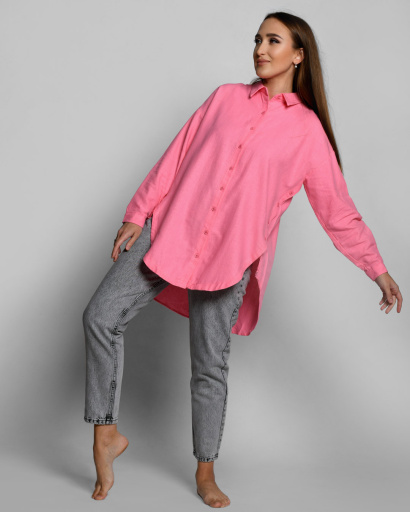Тепла сорочка рожевого кольору 55188, Колір: Рожевий, Розмір: S, зображення 3