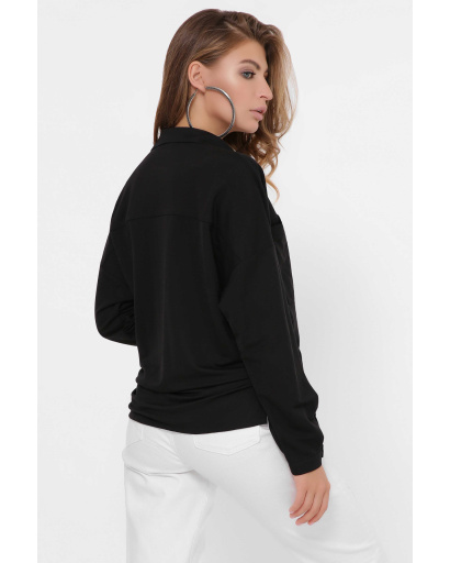 Чорна жіноча сорочка 36246, Колір: Чорний, Розмір: XS, зображення 3