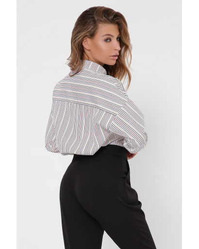 Свободная желтая рубашка в полоску 36047, Цвет: Жёлтый, Размер: XS, изображение 4