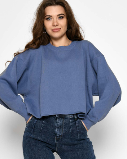 Женский свитер оверсайз 53175, Цвет: Джинс, Размер: ONE SIZE, изображение 2