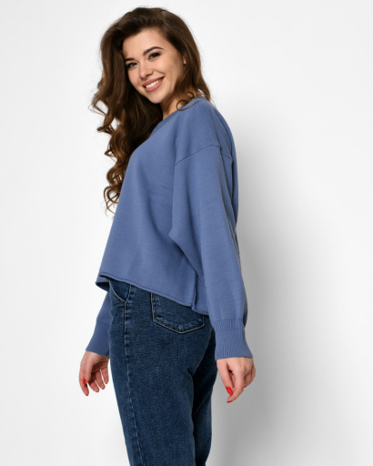 Женский свитер оверсайз 53175, Цвет: Джинс, Размер: ONE SIZE, изображение 3