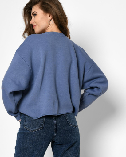 Женский свитер оверсайз 53175, Цвет: Джинс, Размер: ONE SIZE, изображение 4