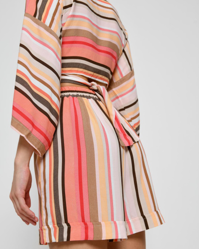 Яскравий жіночий костюм у смужку 48587, Колір: Корал, Розмір: S, зображення 5