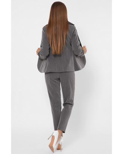 Классический костюм-двойка в полоску 35106, Цвет: Графит, Размер: S, изображение 3