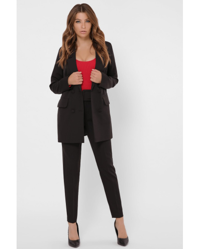 Женский костюм с пиджаком и брюками 36099, Цвет: Черный, Размер: XS, изображение 2