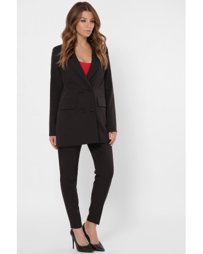 Женский костюм с пиджаком и брюками 36099, Цвет: Черный, Размер: XS, изображение 4