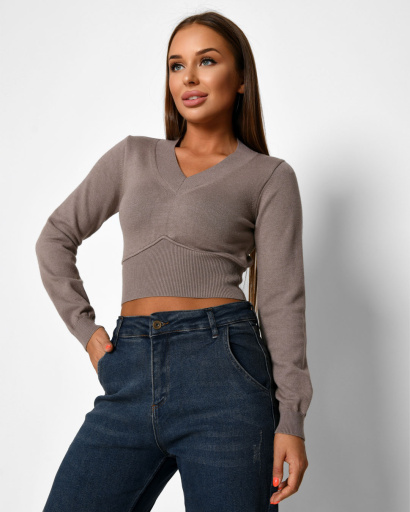 Женский пуловер капучино 51162, Цвет: Капучино, Размер: ONE SIZE, изображение 5