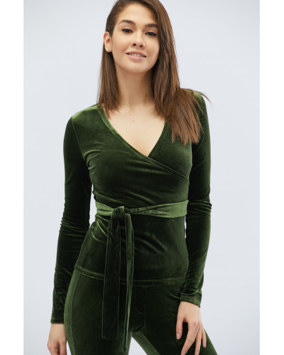 Роскошный костюм авокадо из мягкого велюра 32486, Цвет: Зеленый, Размер: S, изображение 2