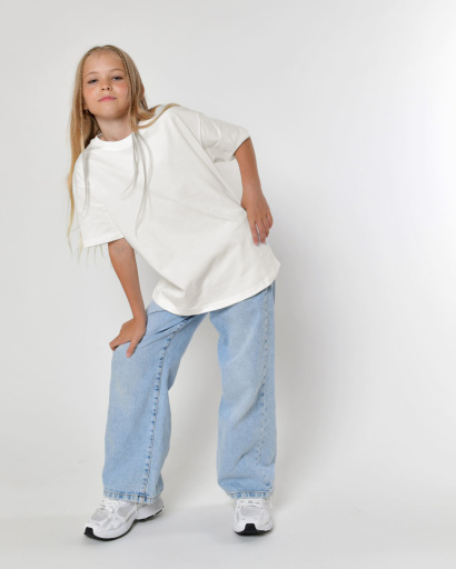 Дитяча повсякденна футболка Premium,  молоко 56020, Колір: Молочний, Розмір: 128, зображення 6