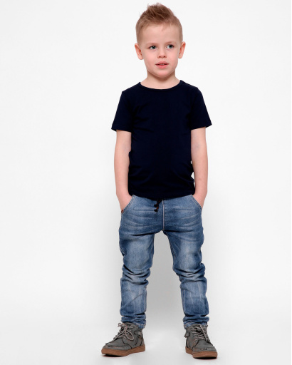 Дитяча футболка Standart, темно-синій 30535, Колір: Темно-синій, Розмір: 92, зображення 3