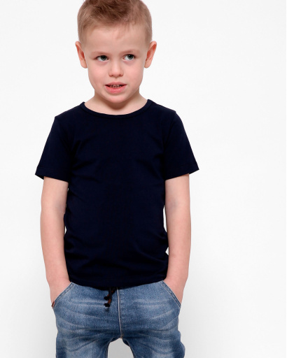 Дитяча футболка Standart, темно-синій 30535, Колір: Темно-синій, Розмір: 92, зображення 4