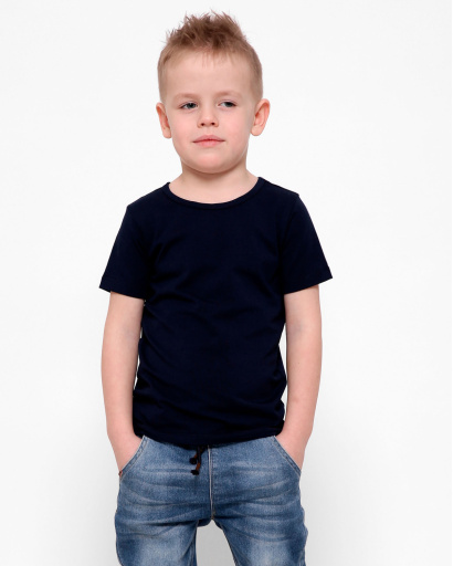 Дитяча футболка Standart, темно-синій 30535, Колір: Темно-синій, Розмір: 92, зображення 5