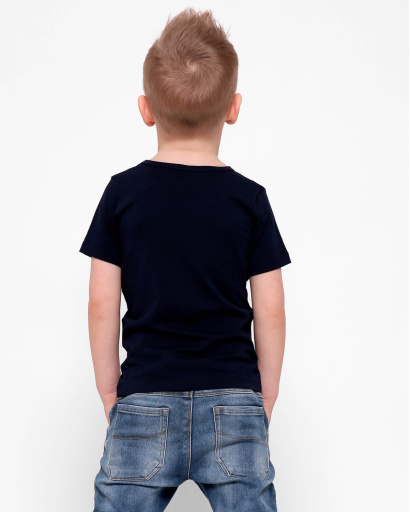 Дитяча футболка Standart, темно-синій 30535, Колір: Темно-синій, Розмір: 92, зображення 2