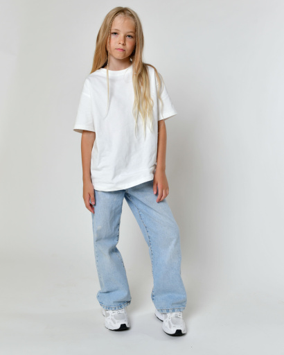 Дитяча повсякденна футболка Premium,  білий 55662, Колір: Білий, Розмір: 134, зображення 6